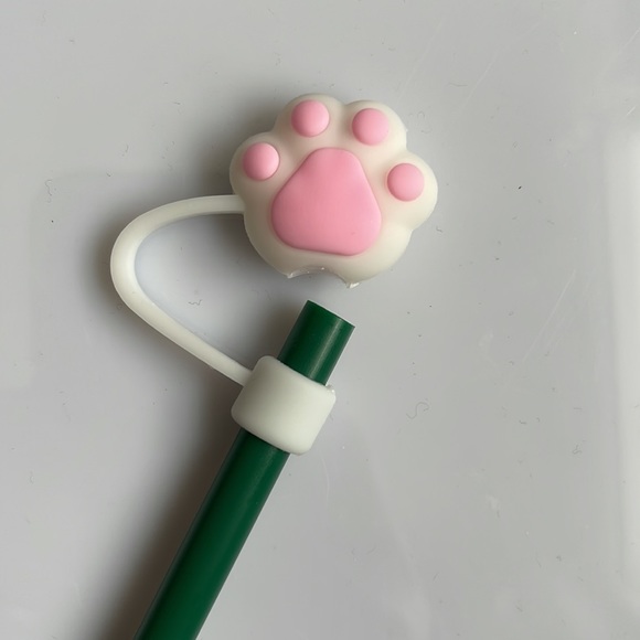 Silicone Paw Starbucks Straw Topper NEW - Picture 2 of 2